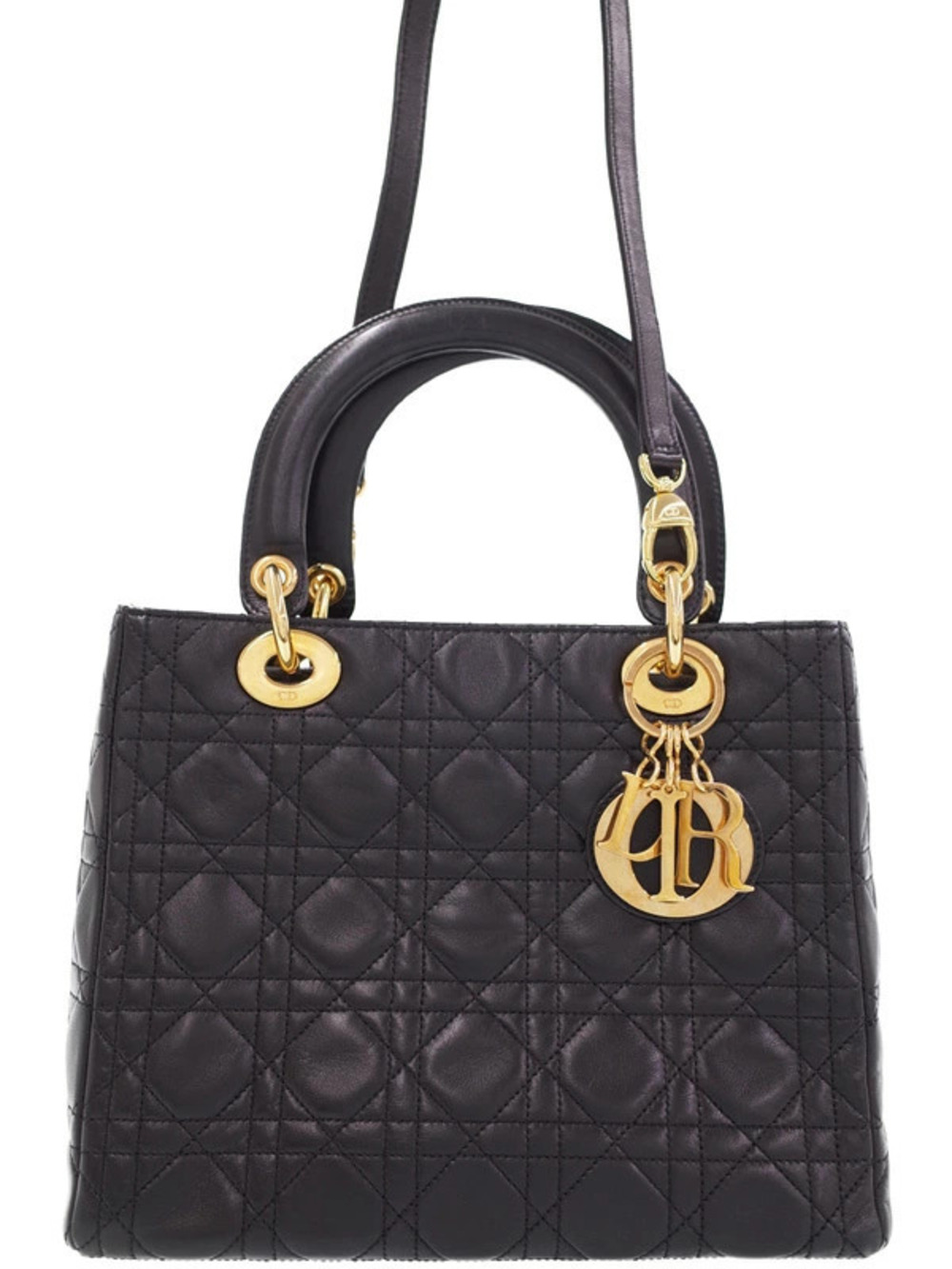Christian Dior Cannage Quilted Lady Dior 2way bag